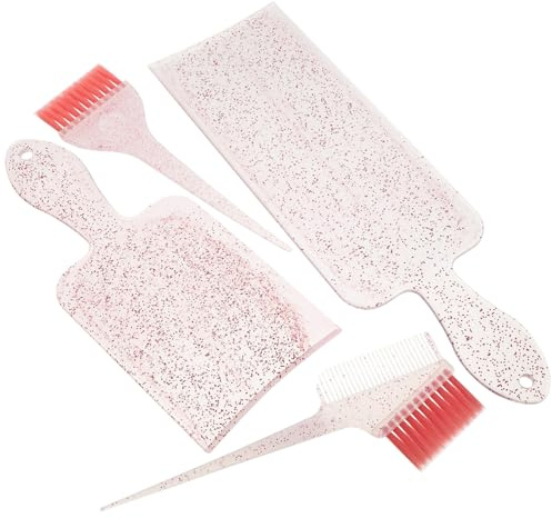 COMPUKAS Set per Colorazione Chioma Pettine Sfumature in Abs e Spazzola Morbida in Nailon, Riutilizzabile e Facile da Conservare, per Uso Professionale e Domestico
