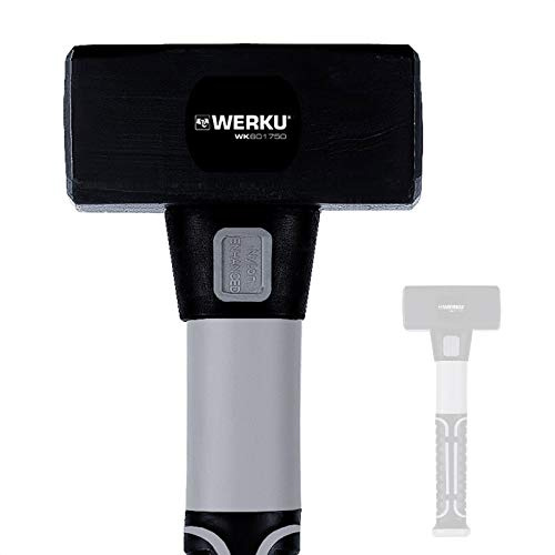 Werku WK601750, Maceta, Largo 265 mm, Peso Cabezal 1500 gr, Medidas Cabezal 108 x 46 x 46 mm, Cabezal Acero Carbono Forjado, Mango Fibra