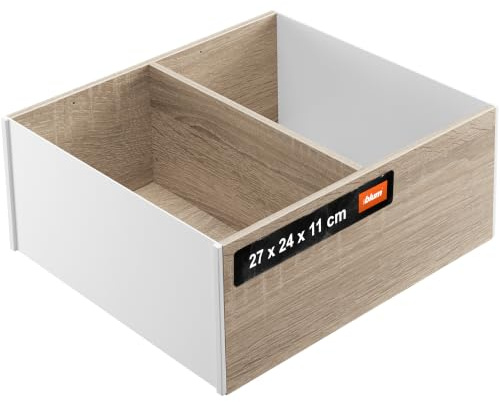 Blum AMBIA-LINE Schubladenorganizer Holzdekor 27×24×11 cm | Bardolino Eiche | Antirutsch-Füße – sicherer Halt ohne Kleben | Schubladen Organizer in edler Holzoptik | Für Küche, Bad & Kleiderschrank