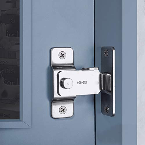 WANLIAN Sliding Barn Door Swivel Safety Hasp, Flip Door Latch, 90 Degree Heavy Duty Stainless Steel Bar Gate Latches Safety Door Lock