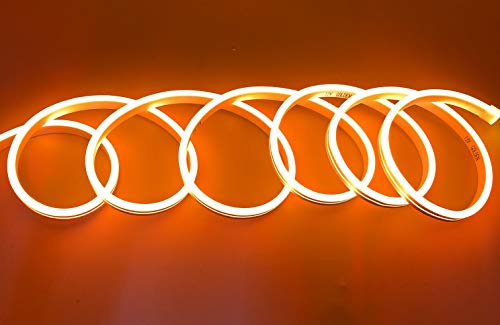 Striscia LED al neon flessibile impermeabile IP65 5 metri 120 LED/m 12 V arancione
