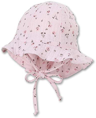 Sterntaler Baby-Mädchen Schirmmütze m. Nackenschutz Hut, rosa, 43