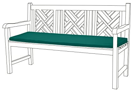 Gardenista Outdoor Bankauflage | Wasserabweisende Sitzkissen für Gartenmöbel | Sitzauflage mit abnehmbarem Bezug | Bankpolster Auflage für Bänke in Garten | Gartenbankauflage 143x52x5 cm (Grün)