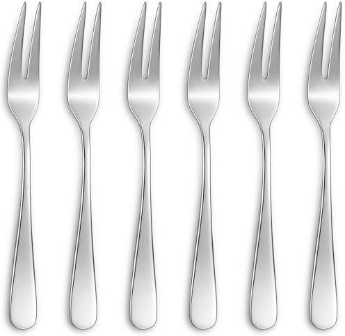 KEAWELL Premium 6-Piece 5.7 Louise Fruit Forks, 18/10 Stainless Steel, Dishwasher Safe