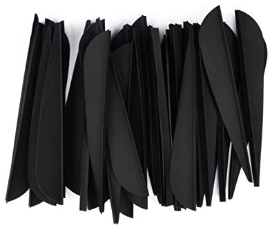 ELONG OUTDOOR 3 Zoll Kunststoff Pfeil Befiederung Gummifedern Kunststoff Federn DIY für Pfeile Bogenschießen Pfeil Pfeile Carbonpfeile Vane für Bogenschießen Jagd Schießen - 50 Stück