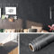 Livelynine Carta da Parati Adesiva Muro Lavabile Nero Antracite 40CMx10M Carta Adesiva per Mobili Cucina Nero Cemento Armadio Scrivania Piano Cucina Top Carta Adesiva per Pareti Soggiorno Camera Letto