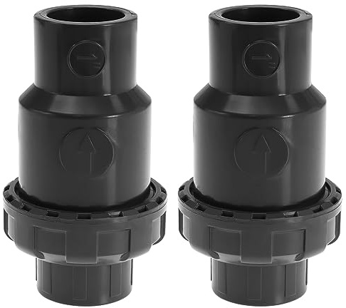 Create idea 2pcs 32mm Clapet Anti-retour d'eau Intérieurs Accessoires de Connecteur de Tube d'eau Clapet Anti-retour d'aileron Tuyau de Clapet Anti-retour pour PVC de Refoulement, Gris