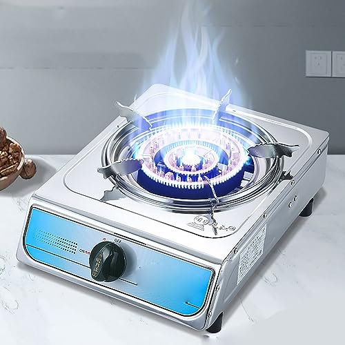 fornello a gas gas campeggioFornello a gas leggero FFD in acciaio inox con bruciatore singolo e presina in ghisa