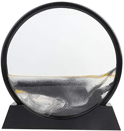 Yctze Superbe Sablier d'art de Sable Coulant 3D - Décoration ou pour Pièce Maîtresse (12 pouces noir)