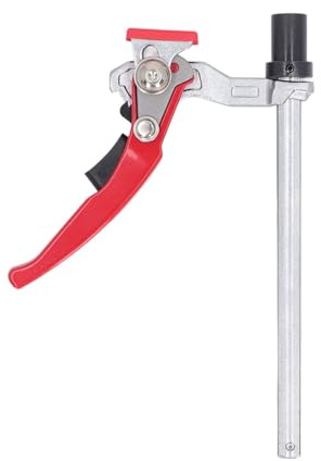 DEWIN Ratchet Bench Clamp，20mm Lever Clamp Capacity Base 13.5x6.5mm Guide Rail Bench Dog Clamp with Ratchet Mechanism Clamping Range 160x60mm for Woodworking