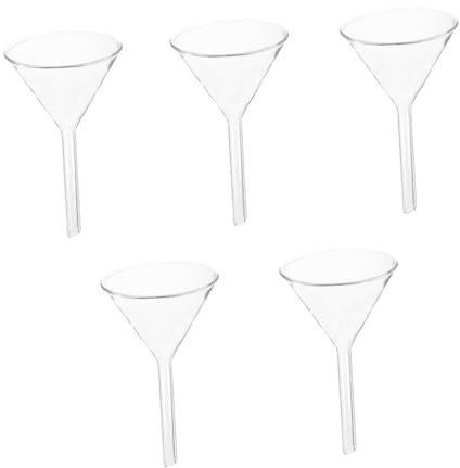 TOPBATHY 5 Piezas Embudo Triangular De Vidrio Embudo Decantador Química Para Laboratorio Herramienta De Laboratorio Profesional
