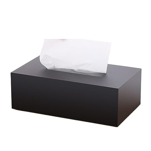 Kosmetiktücher Box Acryl-Papierschublade, Wohnzimmer-Besprechungsraum, minimalistische Papierschublade, Schwarze Taschentuchschublade für Esszimmer Badezimmer Schlafzimmer(S)