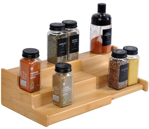 JinDoWin Spice Rack Organizer for Cabinets,Countertop & Pantries