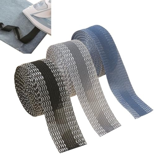 RAXLUPO 3 Stück Saumband zum Aufbügeln Selbstklebende 2M Saumband Bügelband Bügeln Saumband für Vorhänge Kein Nähen Erforderlich Nahtband zum AufbüGeln für Hosen Kleidung Stoffe 2,5cm Breit