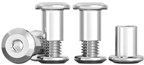 Drenky Vis De Connexion M6x12mm Vis De Meubles M6 En Acier Inoxydable A2 V2A Connecteurs De Meubles Lot De 10 Vis De Raccordement (10 Vis Pour Meubles, 10 écrou à Douille)