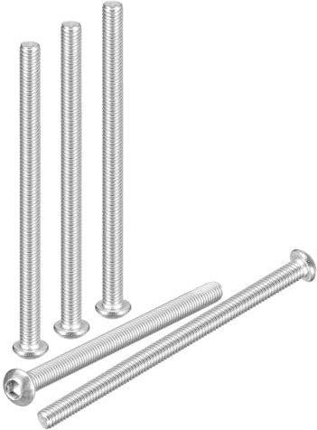 DTGN M6-1x90mm Linsenkopfschrauben mit Innensechskant - 12er Pack - Gut für Rennrad, Mountainbike, Auto, Motorrad - 304 Edelstahl weiß lackiert - Sechskant-Antriebsbefestigungen