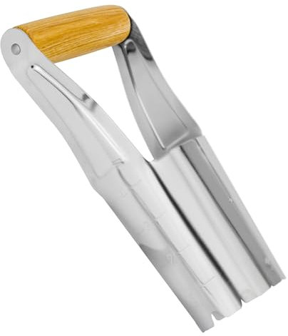 Eadwiella Stainless Steel Bulb Planter with 4 Inch Measurements Bulb Planter Tool, Ideal Garden Tools Dibber for Planting Bulbs.