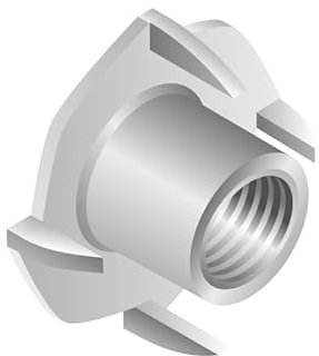 FRANTOS 10 Stück Einschlagmuttern mit 4 Spitzen M10 /H 13x25 - Stahl verzinkt I Einschlagspitzen Schlagmuttern Einschlaghülsen