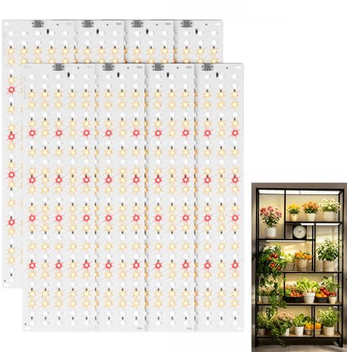 JKOKPMG Grow Lights for Indoor Plants,1080LEDs Full Spectrum Grow Light 8PC | 6500K LED Plant Light with 3 Modes,10 Levels Dimmable Plant Grow Light with Auto On/Off,3/9/12H Timer