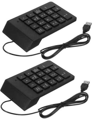 SHINEOFI 2pezzi Tastierino Numerico Usb Piccolo e Per Computer Portatile Pc Notebook Per Contabilità Finanziaria e Lavoro