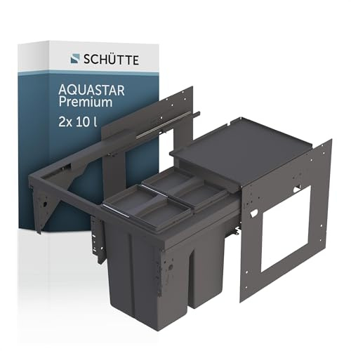 Schütte Mülltrennsystem »Aquastar«, 2 Behälter, zum Einbau, 60cm, 2 Fächer, Auszug, Deckel