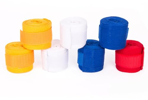 Gogogmee Cotton Boxing Hand Wraps 2.5m Pair White Handguard Straps for Boxing and Karate Training Fitness Hand Band Protection