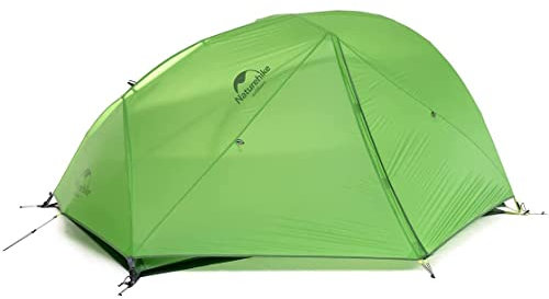 Naturehike Star-River Tenda Ultraleggera 2 Persone 4 Stagioni Tessuto in Silicone 20D Doppi Strati Tenda (Verde)