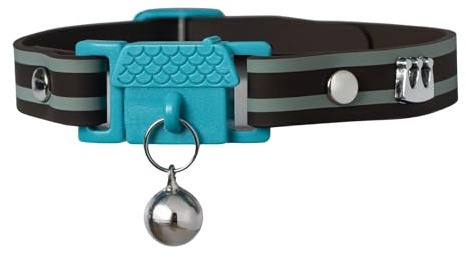 Kittyrama Havana Cat Collar with Bell. Breakaway Collar. Won't Rub Fur. Lightweight, Soft & Comfy