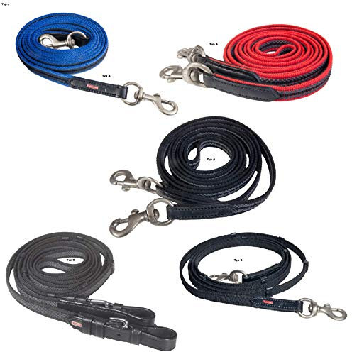 NETPROSHOP Isländer Pferde Hochwertige Anti-Rutsch Zügel mit Gewebten Gummi, Groesse:Typ A, Farbe:Blau