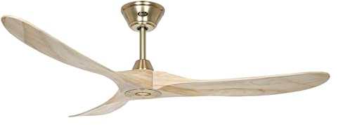CasaFan ECO GENUINO 152 Deckenventilator, Energiesparender & leiser Ventilator mit hochwertigen Holzflügeln, 6 Geschwindigkeitsstufen mit Fernbedienung, für Räume bis 35 qm & Schrägen bis 12°