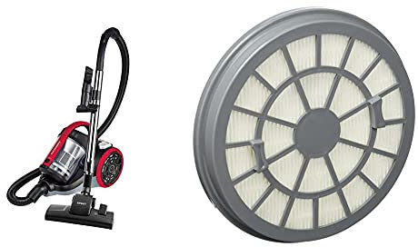 Polti Forzaspira C110_Plus Aspirador cicónico sin Bolsa, 2 litros Capacidad depósito de Recogida, 800 W, 80 Decibelios, Rojo/Negro PAEU0279 Filtro Hepa H13 para Aspirador Forzaspira