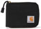 Carhartt Portafoglio da uomo standard in tela, nero, formato standard, casual in tela con cerniera, portafogli con cerniera resistenti