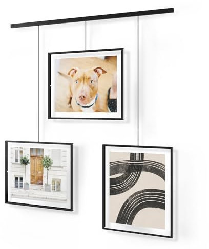 Umbra Exhibit Set of Three 8x10 Picture Frames, Black