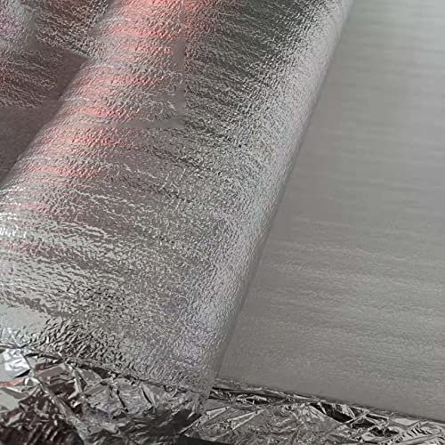 HARICSET Foglio di Alluminio Isolamento Anticalpestio Sottopavimento per Laminato Spessore 2 mm di Isolamento Acustico da Calpestio Isolamento del Pavimento per Parquet Laminato(Size:1 * 40m)
