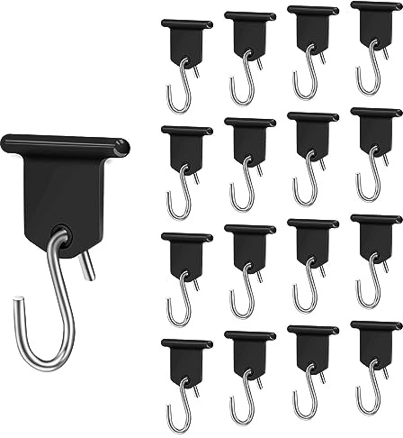 URAQT Ganchos de Toldo, 17 Pares Ganchos para Toldo RV Ganchos en Set de Forma de S Camping Accesorios Camper Ganchos para Autocaravana, Caravana, Fiesta de Navidad, Decoración Interior y Exterior