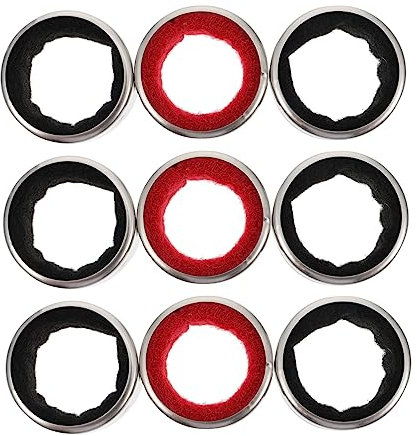 Amosfun 9pcs Red Wine Bottle Collars Stainless Steel Wine Drip Rings Prevent Dripping During Serving