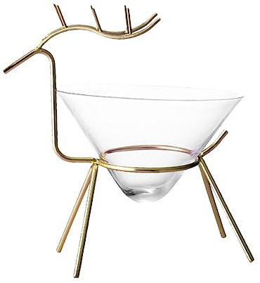 DECHOUS Golden Deer Shaped Juice Glasses Iron Art Cocktail Cup for Creative Bar and Cafe Use for Mixed Drinks Iced Tea More
