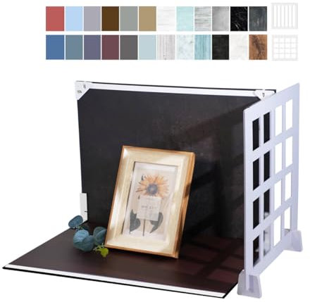 Yoocheese Photo Backdrop for Product Photography: 16X11.5 Double-Sided Paper with Shadow Board Props for food,Small Item Photos - Content Creator,E-commerce Seller Background Kit (12pcs/24color)