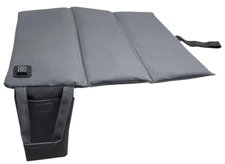 perfk Beheiztes Sitzkissen, USB-Power-Stadionkissen, leichte Sitzmatte, praktische Sitzunterlage für den Außenbereich zum Bergsteigen auf Reisen, Grau