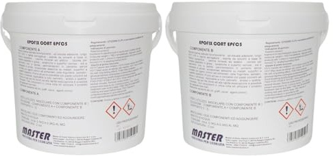Resina Epossidica Satinata per Piastrelle e Superfici Facile Applicazione 12 MQ (Epofix Coat) (Bianco, 1 Kg)
