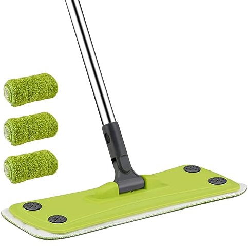 Ipetboom 360grado Fregona Manos Libres Mopa Giratoria De Grados para Suelos De Madera Apta para Limpieza Seco o Humedo con Almohadillas De Microfibra