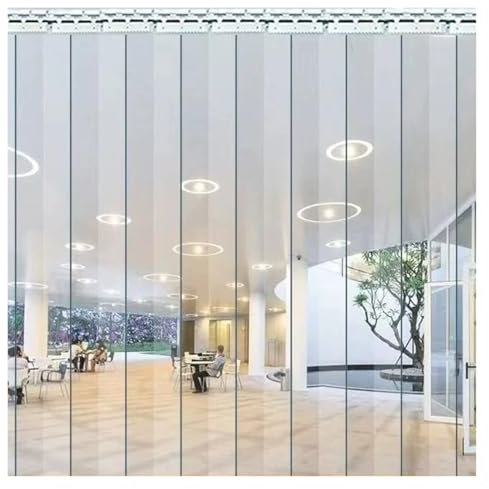 VXHCS Türvorhang Aus Vinylstreifen Transparenter Türvorhang PVC, 2mm Badezimmer, Kühlraum, Küche, Türvorhang Aus Kunststoff Wasserdichter Türvorhang(0.75x2m)