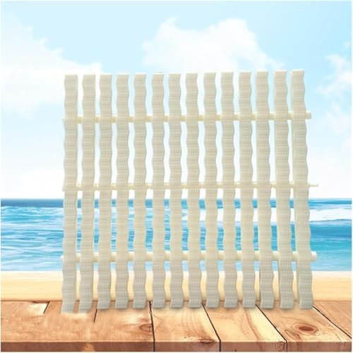 JvFbjLF Rejilla de Drenaje de Piscina de ABS Ondulada, Cubierta de canalón de Rejilla, Rejilla de Canal de Drenaje de plástico, Drenaje de Piso de Ducha de Cocina(40x100cm)