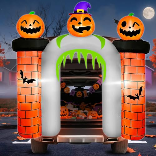 6 FT Halloween Inflatables Pumpkin Trunk or Treat Car Decorations Kit