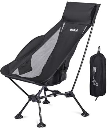WildCall Lightweight Folding Camping Chair Anti-Sinking Chair, High Back