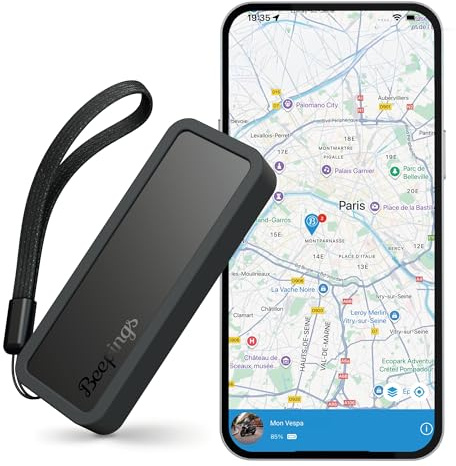 Zen S by Beepings; Traceur GPS Voiture, Moto, Trottinette sans Carte SIM | Non Brouillable; 3 Ans d'Abonnement Offert; Alertes Mouvement Antivol; Jusqu'à 6 Mois d'Autonomie; Etanche; Milieux urbains