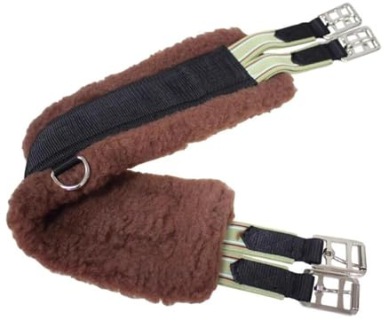 Zxpjkyu Sattelgurt Pferd Flanell Und Starker Hardware Gepolsterte Sattelunterlage Atmungsaktives Design mit Mittigem D für Einfache Befestigung für Freiz, 80cm