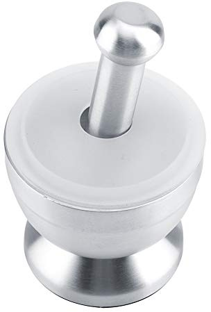 Jeffergarden Mortelstötarset i Rostfritt Stål, Ergonomisk Design med Silikonlock för Malning Av Vitlök och Kryddor, Köket är Viktigt för Hemkockar