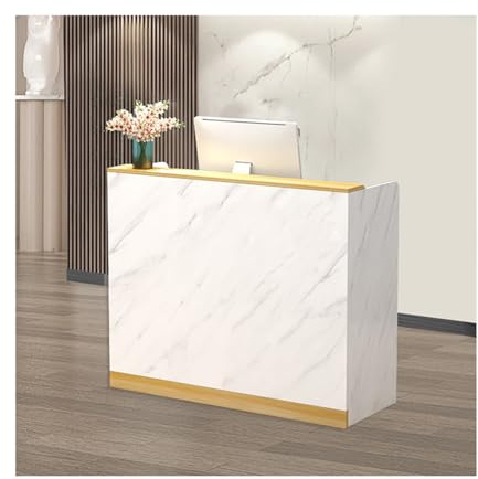 Moderno banco per ricevimenti di bellezza, semplice bancone per salone, ufficio o negozio, 110 cm (43,3 pollici), compatto bancone per ricevimenti.