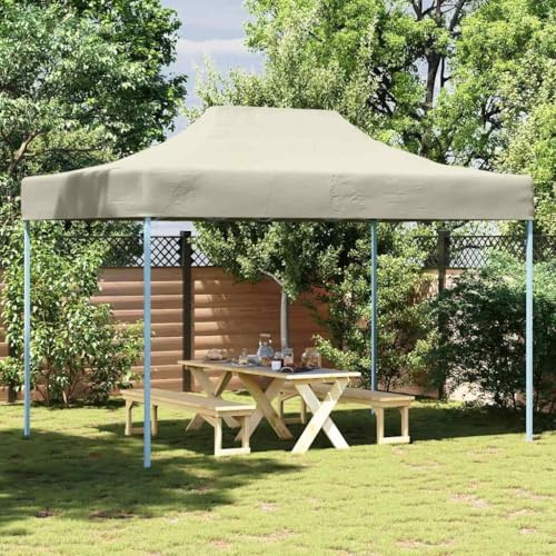 Nqyjm Tonnelle de Jardin Extérieur Tente de Réception Pliable Professionnelle 3x4 m Acier Crème, Pavillon Chapiteau pour Mariage, Fêtes, Camping, événements Commerciaux